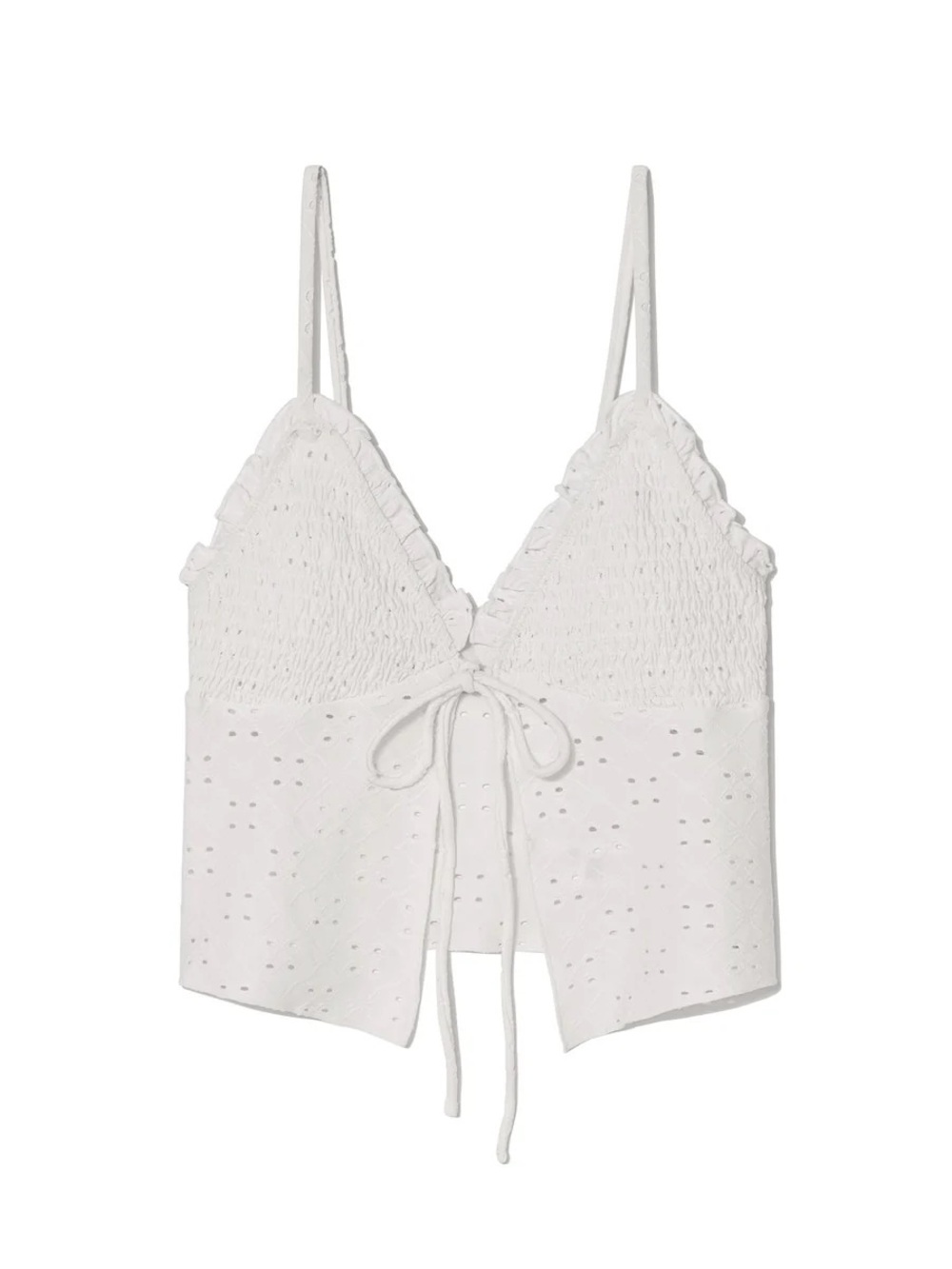Glowny Tankini White Eyelet Top